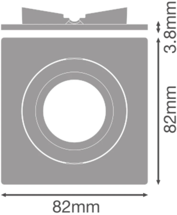 Įleidžiamo šviestuvo žiedas SP CBO IP65/5X RING ADJ SQUARE, baltas