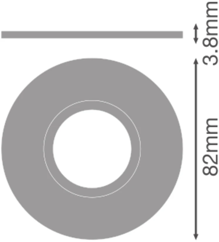 Įleidžiamo šviestuvo žiedas SP CBO IP65/5X RING FIX ROUND, juodas