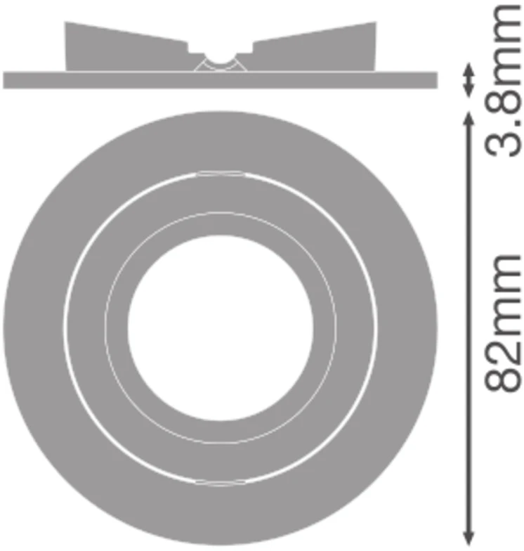 Įleidžiamo šviestuvo žiedas SP CBO IP65/5X RING ADJ ROUND, šlifuoto nikelio sp.