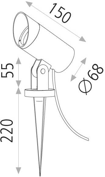 Įsmeigiamas lauko šviestuvas SEIREN, GU10, antracito sp., H2072080GR