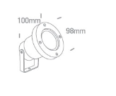 Įsmeigiamas sodo šviestuvas, GU10, juodas, IP65, 67202G/B