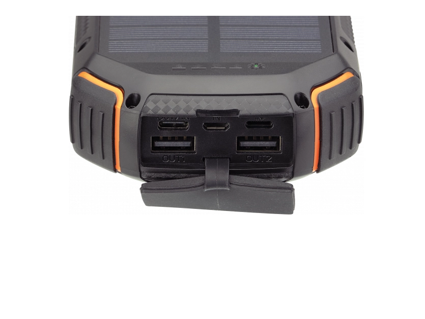 Išorinė baterija (power bank), 20000mAh, juodos/oranžinės sp.