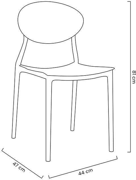 Kėdė FLEX, juoda, plastikinė