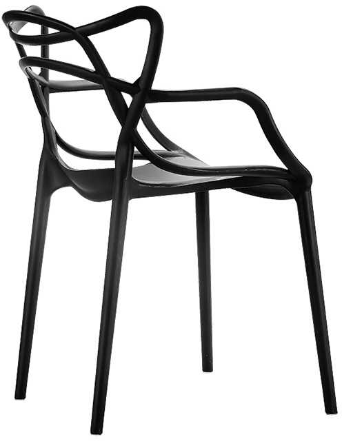 King Home Kėdė HILO PREMIUM, juoda, plastikinė
