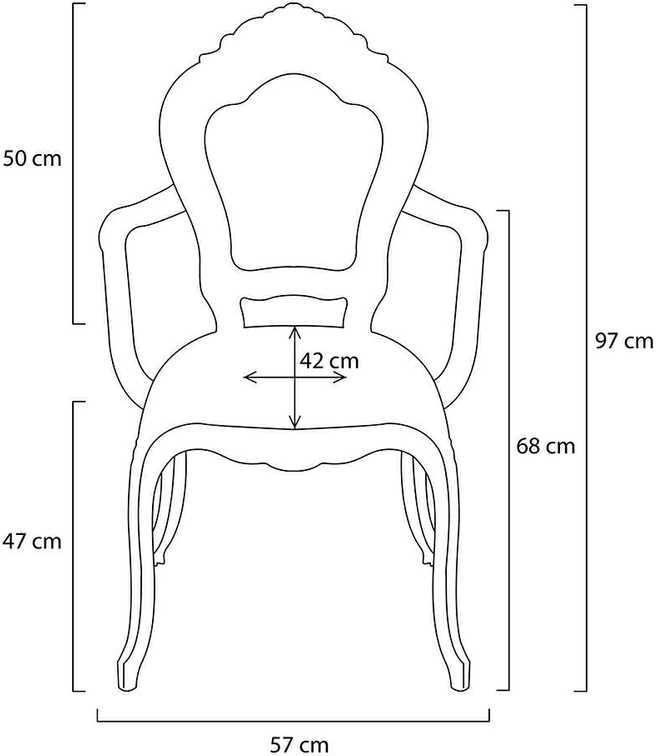 Kėdė KING ARM, juoda, plastikinė