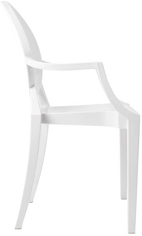 Kėdė LOUIS, balta, plastikinė