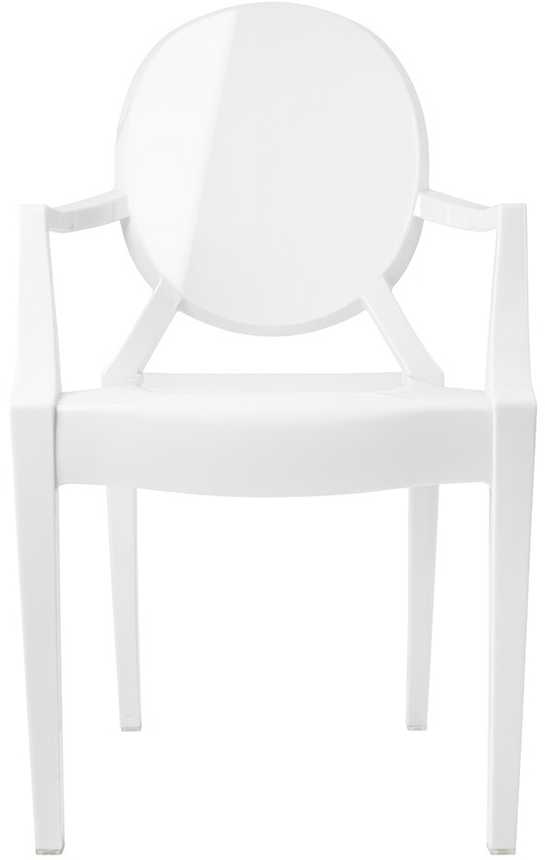 Kėdė LOUIS, balta, plastikinė