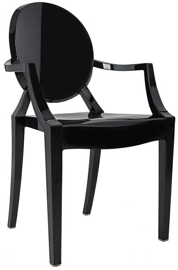 Kėdė LOUIS, juoda, plastikinė