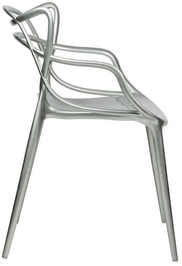 King Home LUXO sidabrinė kėdė - ABS