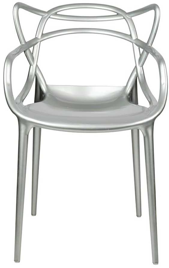 King Home LUXO sidabrinė kėdė - ABS