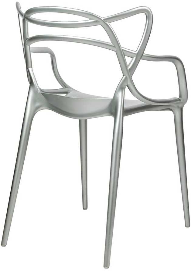 King Home LUXO sidabrinė kėdė - ABS