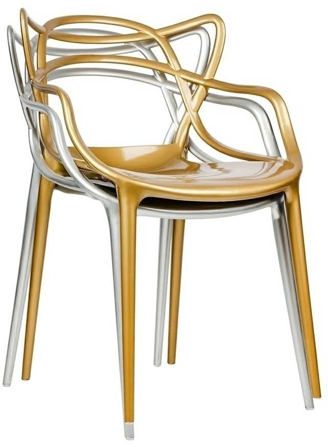 King Home LUXO sidabrinė kėdė - ABS