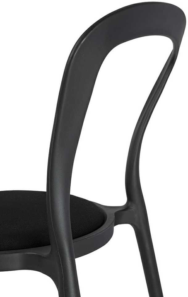 King Home Kėdė SLIM, juoda, plastikinė