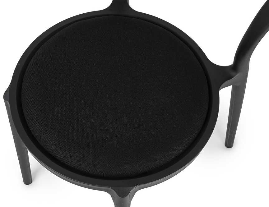 King Home Kėdė SLIM, juoda, plastikinė