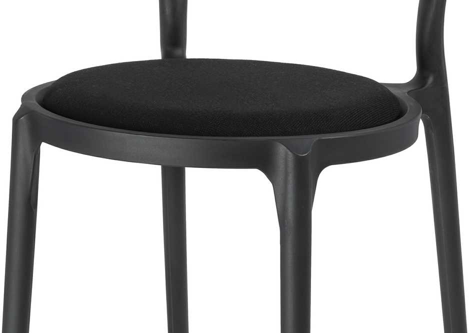 King Home Kėdė SLIM, juoda, plastikinė