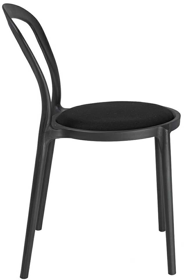 King Home Kėdė SLIM, juoda, plastikinė