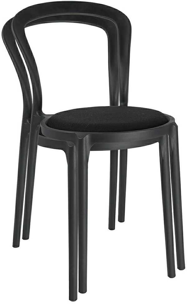 King Home Kėdė SLIM, juoda, plastikinė