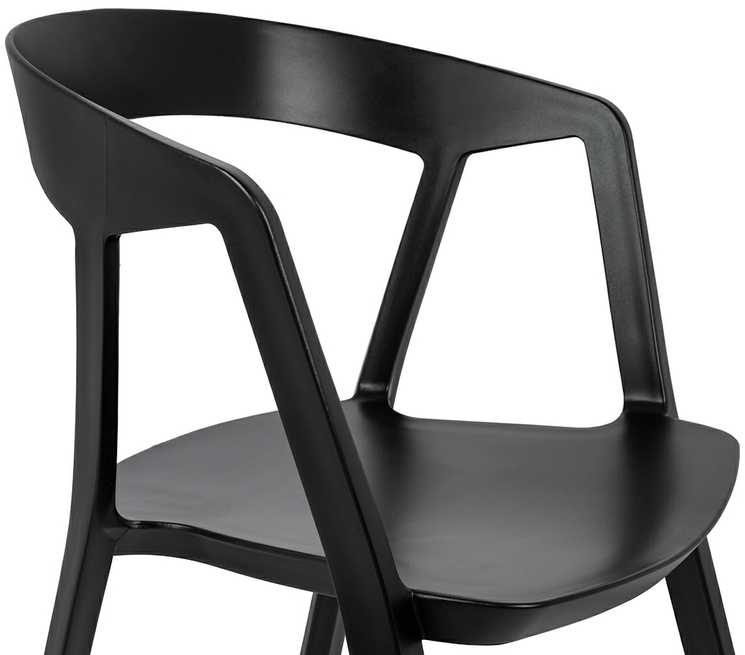King Home VIBIA juoda kėdė - polipropilenas