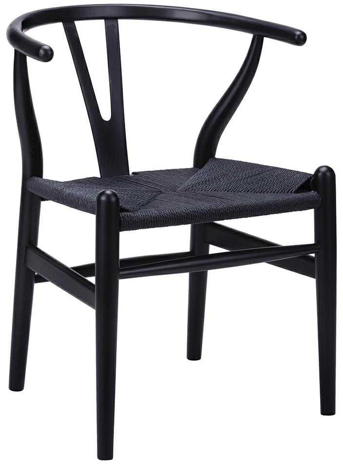 Kėdė WISHBONE, juoda, medinė
