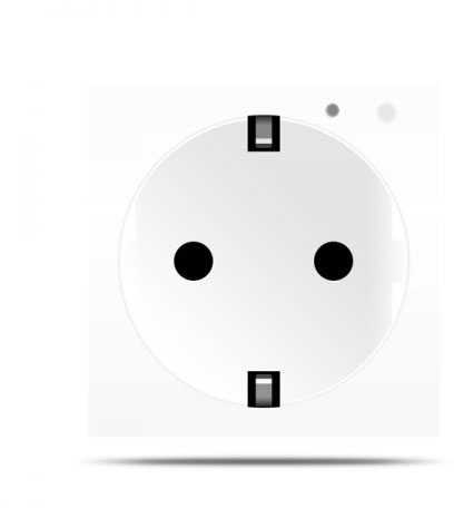 Kištukinis lizdas su įžeminimu, su WIFI, baltas, be rėmelio
