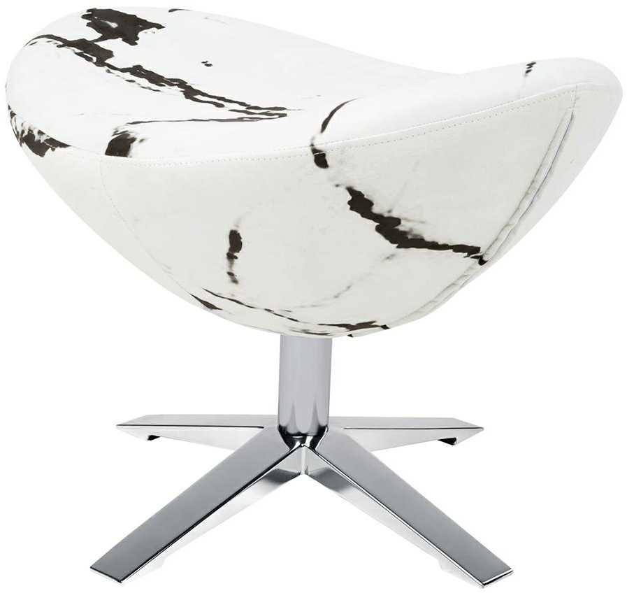 Kojų kėdutė EGG SZEROKI MARBLE, juoda/balta