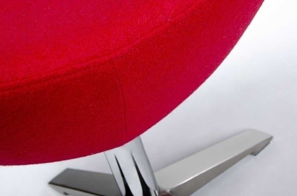 Kojų kėdutė EGG SZEROKI, raudona, kašmyro vilnos audinys