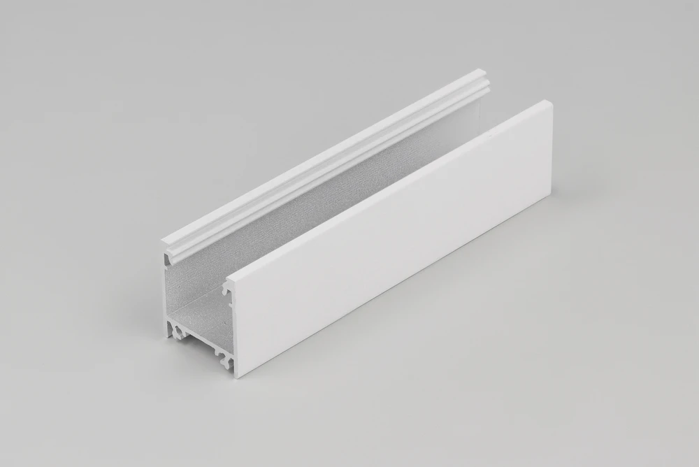 Komplektas - LED profilis LINEA20, baltas, 2m, su dangteliu F CLICK, užbaigimais ir montavimo elementais