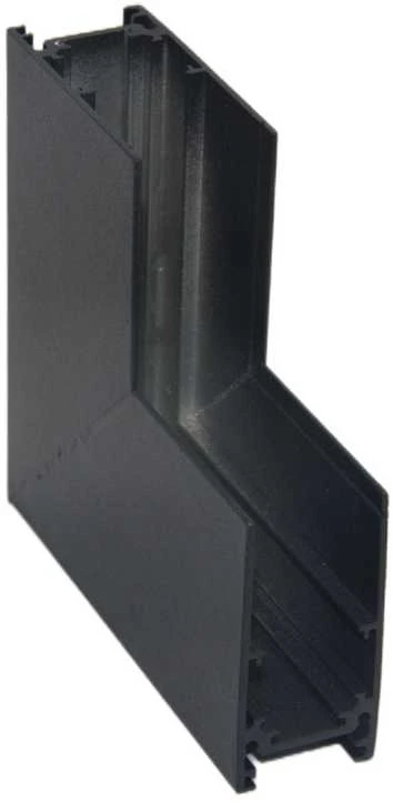 L tipo paviršinio magnetinio bėgelio kampinis sujungimas MAGNETIC, juodas