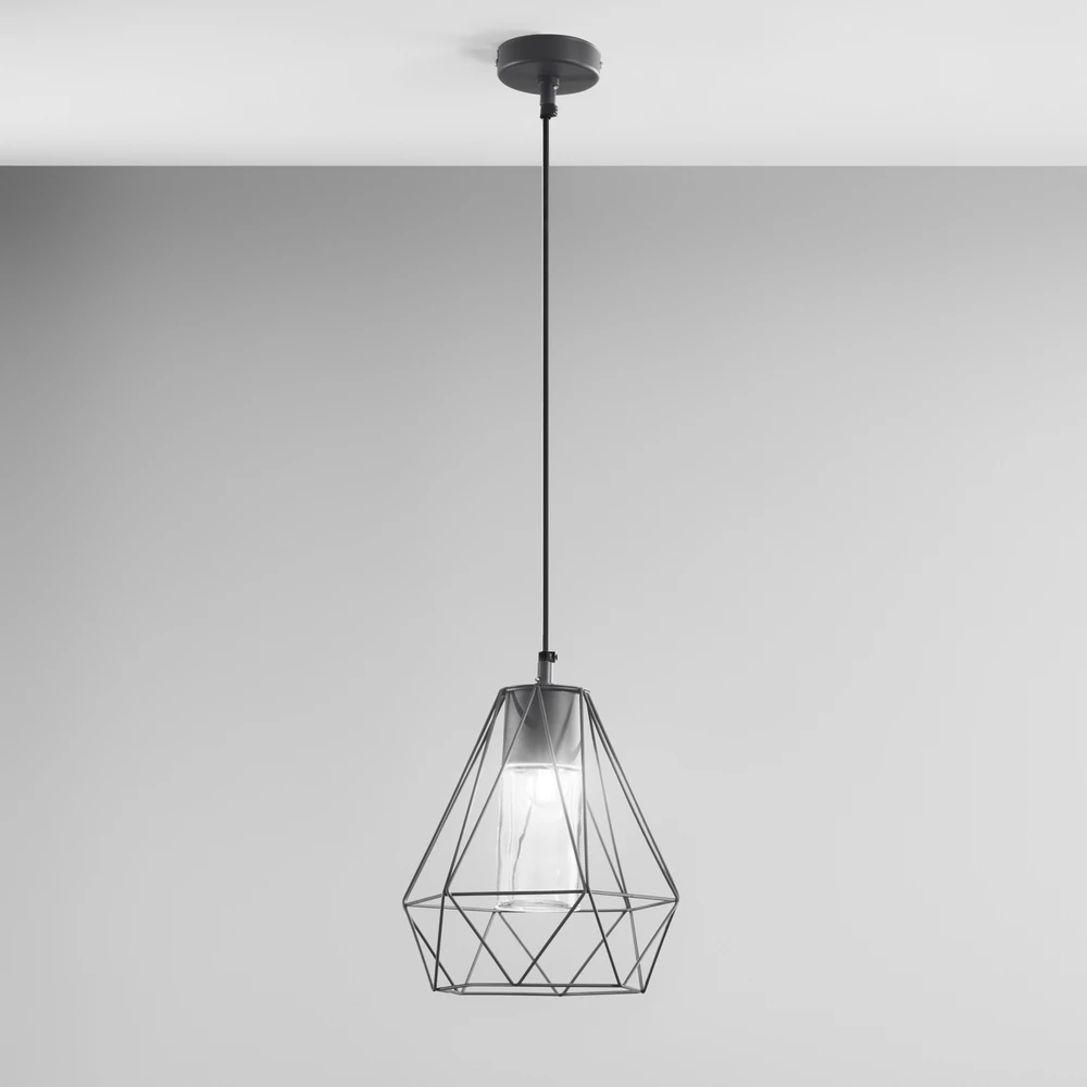 Lauko pakabinamas šviestuvas MANDALA, juodas, 1xE27, IP44
