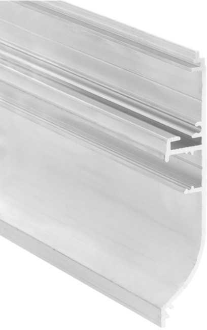 LED grindjuostės profilis SKIRT10 AC2/Q9, neanoduoto aliuminio, 2m