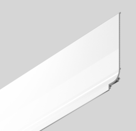 LED grindų apdailos profilis BASE, baltas, 2m