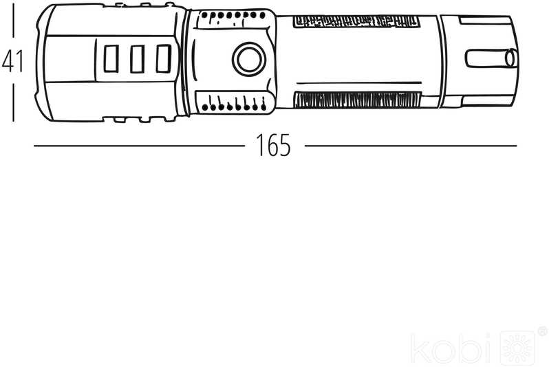 LED įkraunamas žibintuvėlis X-MPR 3, juodas, 6000K