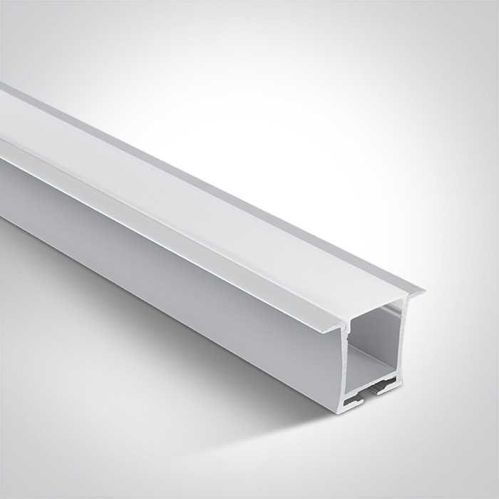 LED įleidžiamas profilis, baltas, 2m, 7912R/W