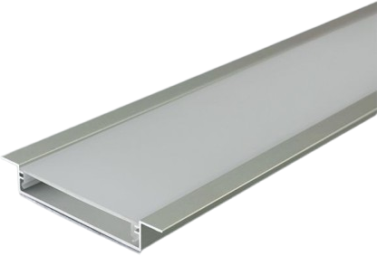 V-tac LED įleidžiamas profilis su dangteliu, sidabro sp., 2000x65x10mm