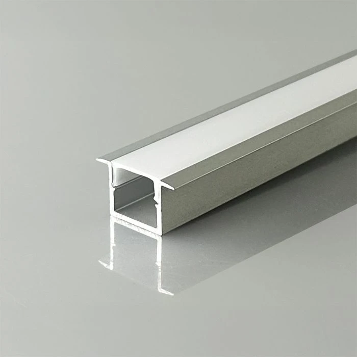 LED įleidžiamas profilis su dangteliu, sidabro sp., 2000x12x10mm