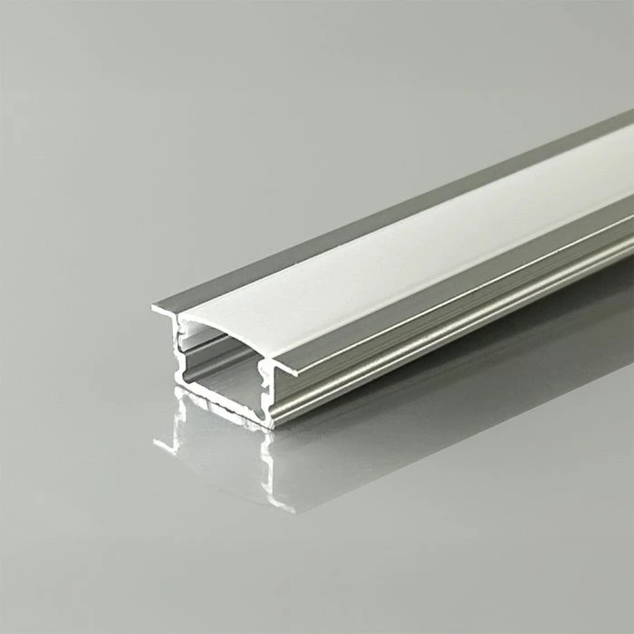 LED įleidžiamas profilis su dangteliu, sidabro sp., 2000x13.2x7mm