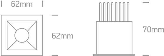 LED įleidžiamas šviestuvas, baltas, 3000K, 50107B/W/W