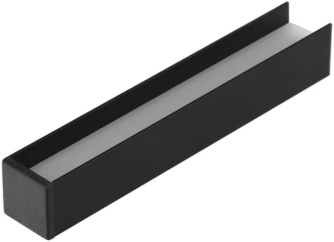 LED juostos paviršinis profilis COZY12 C/U1, juodas, 3m