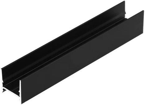 LED juostos paviršinis profilis COZY12 C/U1, juodas, 3m