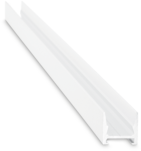 LED juostos paviršinis profilis SLOT SUR D16 x D15, baltas, 2m, su dangteliu ir užbaigimais, 307145