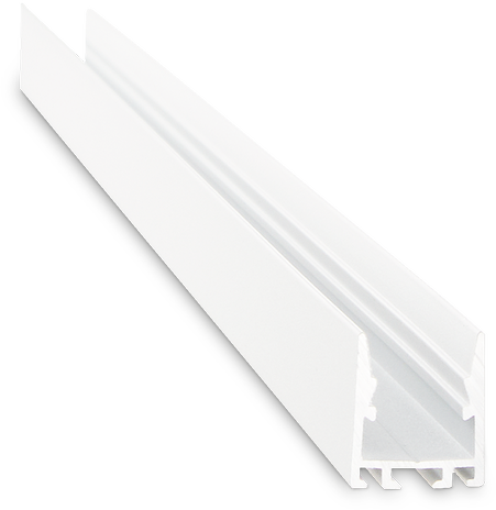 LED juostos paviršinis profilis SLOT SUR D16 x D22, baltas, 2m, su dangteliu ir užbaigimais, 307152