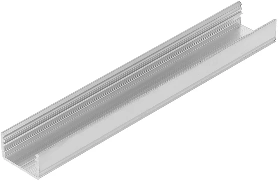 LED juostos paviršinis profilis UNI14 BC3/Y, neanoduoto aliuminio, 2m