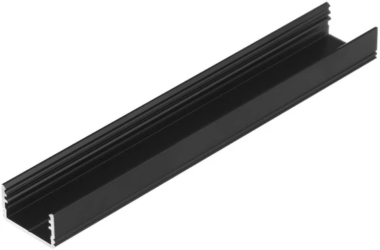 LED juostos paviršinis profilis UNI14 BC3/Y, juodas, 2m