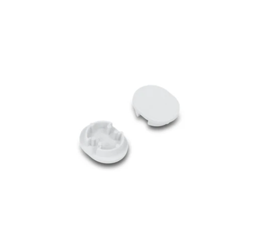 LED juostos profilio ARC12 DUO D užbaigimo elementai, balti, 2vnt.