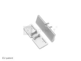 LED juostos profilio BACK10 užbaigimo elementas su skyle, sidabrinis