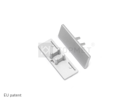LED juostos profilio BACK10 užbaigimo elementas, sidabrinis