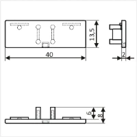 LED juostos profilio BACK10 užbaigimo elementas, baltas