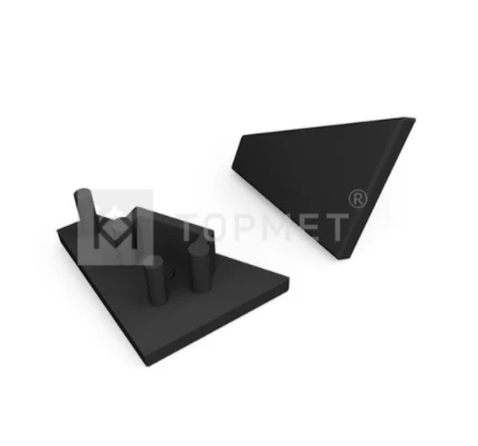 LED juostos profilio CORNER10 Gen2 užbaigimo elementai, juodi