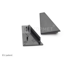 LED juostos profilio CORNER27 užbaigimo elementas L+R, juodas