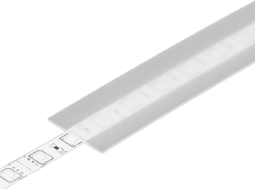 LED juostos profilio dangtelis A6 SLIDE, matinis, 2m